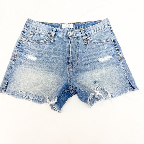 We the Free 100% Cotton Raw Hem Ripped Denim Jean Shorts Size 29 - Picture 1 of 5